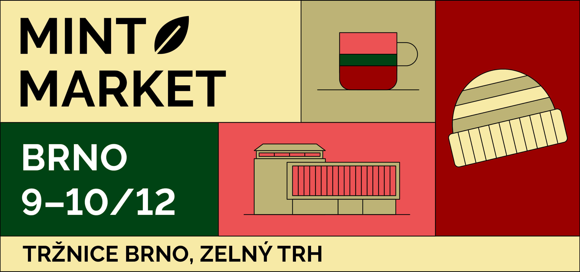 Banner Mint Market 2023. Magazín KULT* Brno