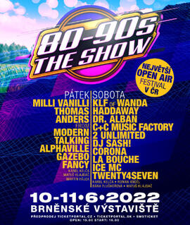 80-90s The Show 2022, Brněnské výstaviště, Magazín KULT* Brno