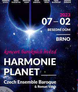 Koncert Harmonie planet, Besední dům Brno. Magazín KULT* Brno